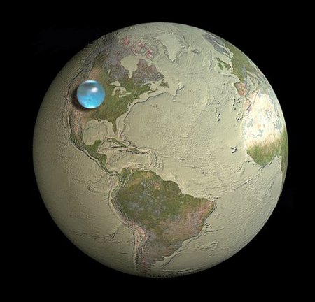 Así se vería la Tierra sin agua