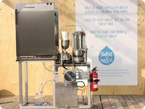 Esta máquina transforma el sudor en agua potable