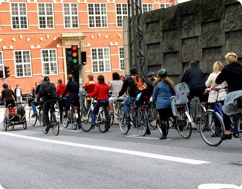 Crece el uso de bicis en Copenhague