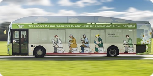 Este autobús usa desperdicios de comida y excremento para funcionar